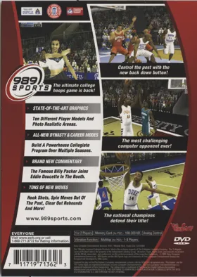 NCAA Final Four 2002 box cover back